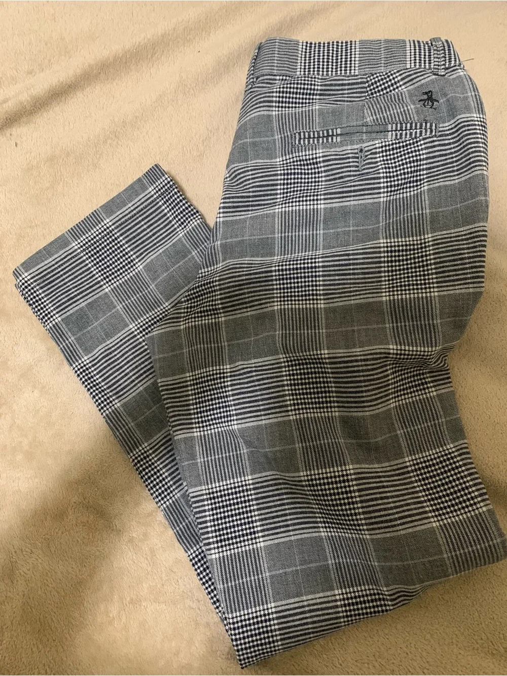 Penguin by Munsingwear Men's Plaid Dress Pants - Black & Gray